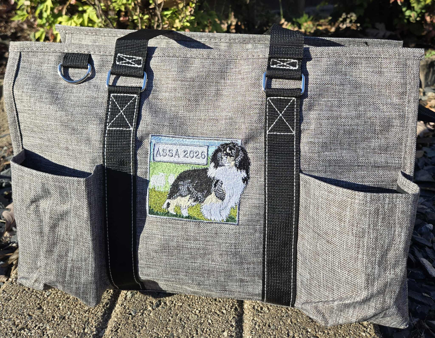 Embroidered Large Grooming Bag